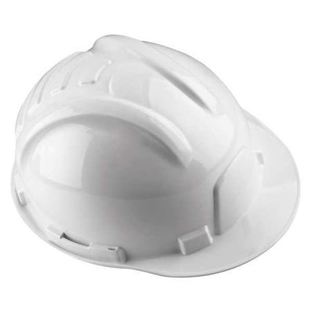 Front Brim Hard Hat, Type 1, Class E, Ratchet (6-Point), White