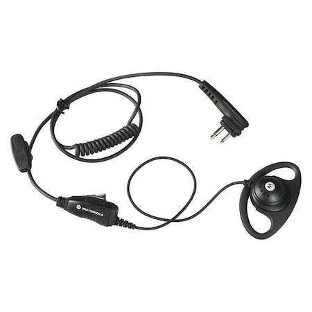 Ear Loop Earpiece,Black,Two Pin,Swivel