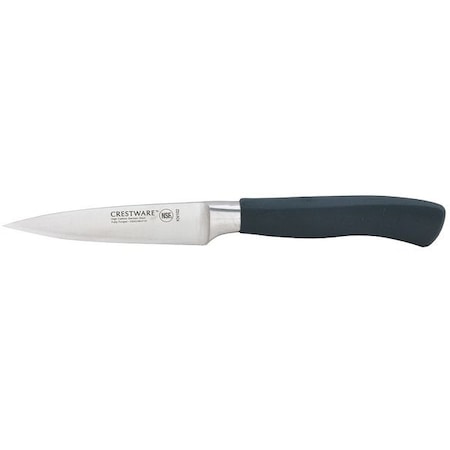 Paring Knife,Straight,3-1/2 In. L,Black