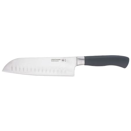 Santoku Knife,Straight,7 In. L,Black