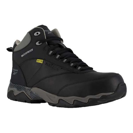 Size 10-1/2W Men's Athletic High-Top Composite Work Shoe, Black