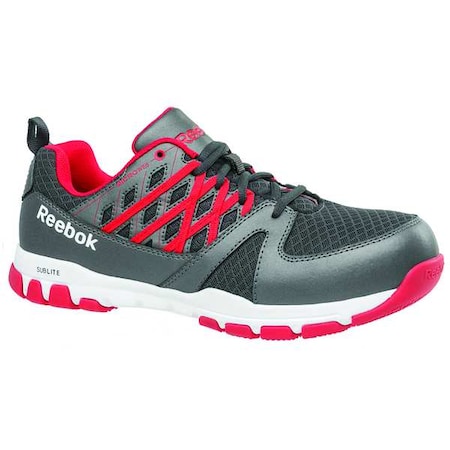 Athletic Work Shoe,9,W,Men,Gray/Red,PR