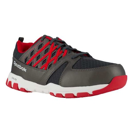 Athletic Work Shoe,12,M,Men,Gray/Red,PR