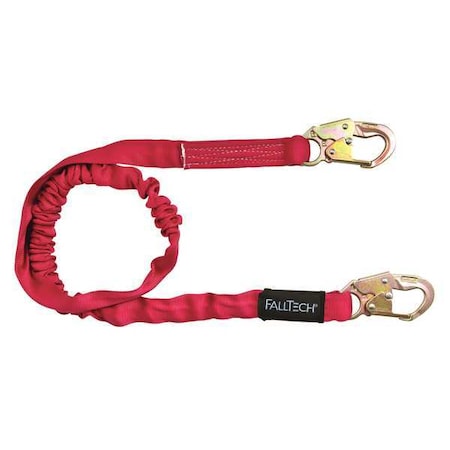 Shock Absorbing Lanyard, 6 Ft., 310 Lb. Weight Capacity, Red