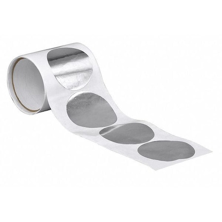 Foil Tape,2In,3.2 Mil,Shiny Silver,PK100