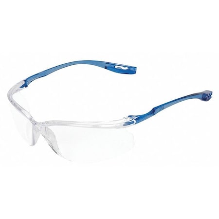 Safety Glasses, Wraparound Clear Polycarbonate Lens, Anti-Fog