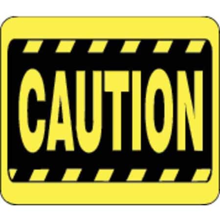 Acrylic Sign,Yellow,14 In. L,Caution