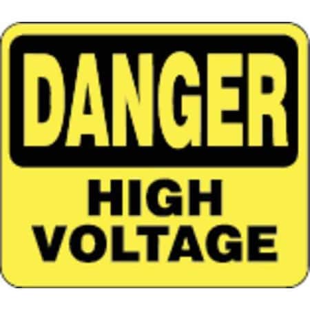 Acrylic Sign,Yellow,Danger High Voltage