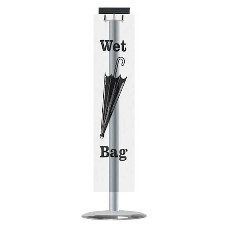 Wet Umbrella Bag Holder,Satin Aluminum