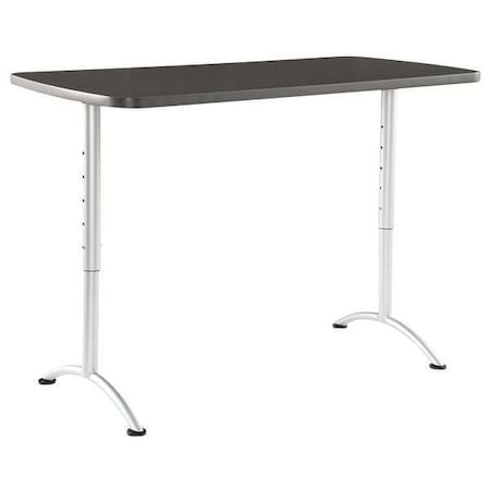 Rectangle ARCâ„¢ Height Adjustable Table, Graphite /Silver Leg - 30 X 60, 60 W, 60 L, Graphite