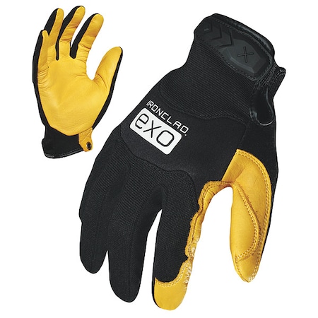 Mechanics Gloves, S, Black, Single Layer, Spandex, Neoprene