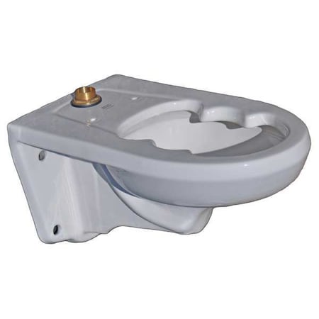 Toilet Bowl, 1.28 To 1.6 Gpf, Flushometer, Wall Mount, Elongated, White