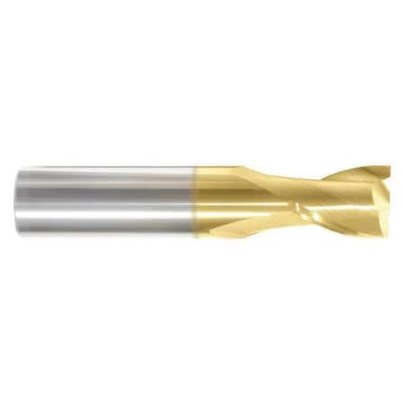 End Mill,1/8 In.2 Flutes,TiN