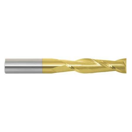 End Mill,1/2 In.2 Flutes,TiN