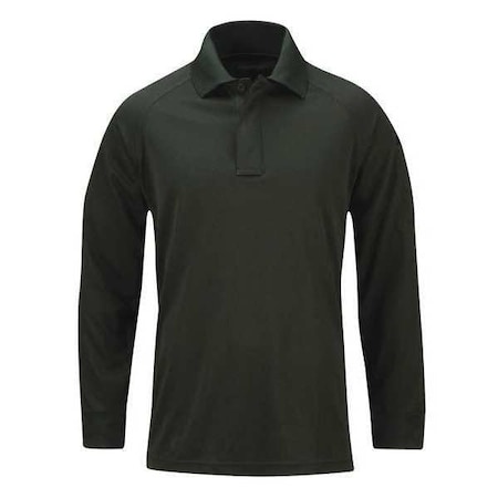 Long Sleeve Polo,3XL,Dark Green