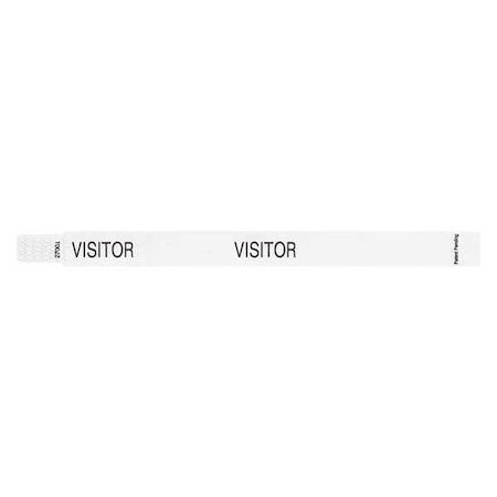 ID Wristband,White,3/4in W,Visitor,PK500