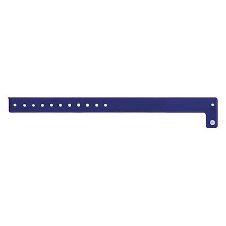 ID Wristband,Vinyl,L-Shaped,Blue,PK500