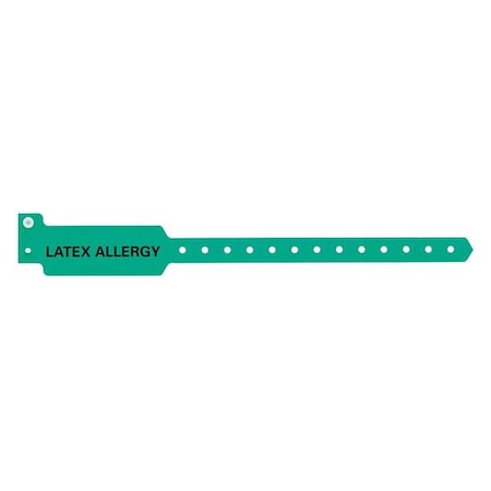 ID Wristband,Green,Latex Allergy,PK500