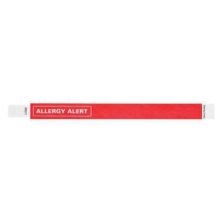 ID Wristband,Tyvek,Allergy Alert,PK500