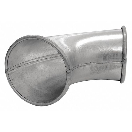 Round 90 Degree Elbow, 7 In Duct Dia, Galvanized Steel, 24 GA, 15 5/16 In W, 15-5/16 L, 7 In H