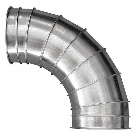Round 60 Degree Elbow, 10 In Duct Dia, 304 Stainless Steel, 22 GA, 18 In W, 20-1/2 L, 10 In H