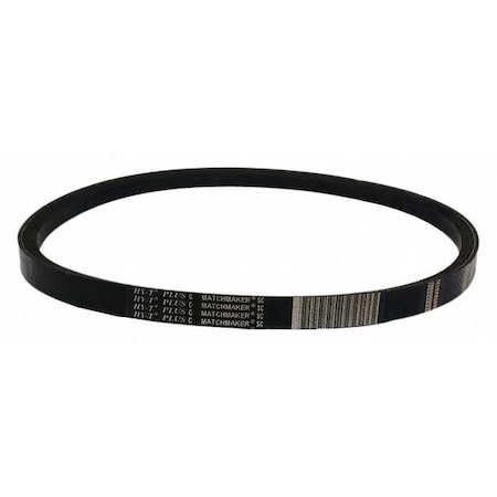 C330 Wrapped V-Belt, 334 Outside Length, 7/8 Top Width, 1 Ribs