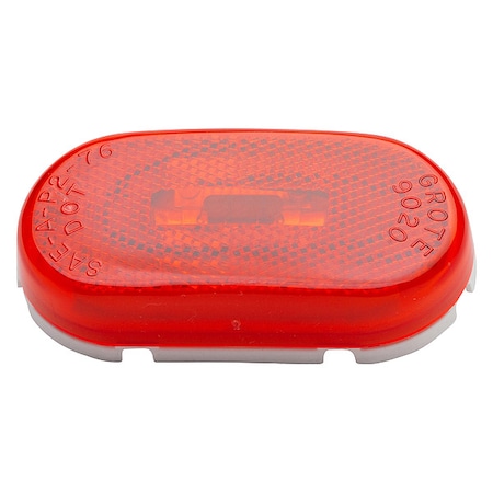 Marker Lamp,Oval With Reflector,Red