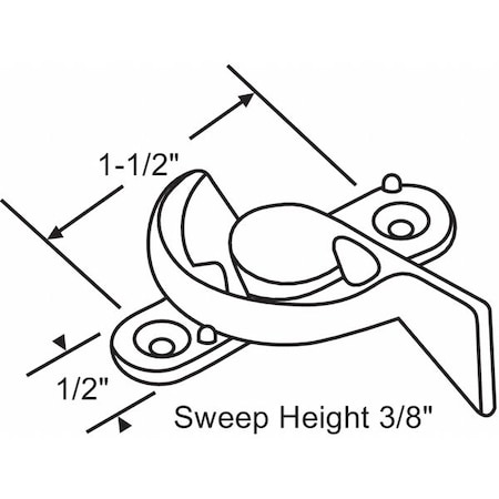 Sash Lock,Hung Window,2-1/2 L