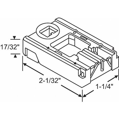 Lock Shoe,Window Balance Pivot,2-1-32 L