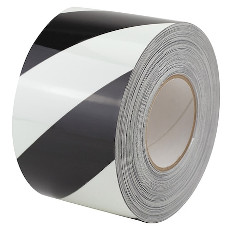 Marking Tape,Striped,Blk/Ivory Grn,4 W