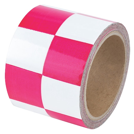 Warning Tape,Checkered,Red/White,3 W