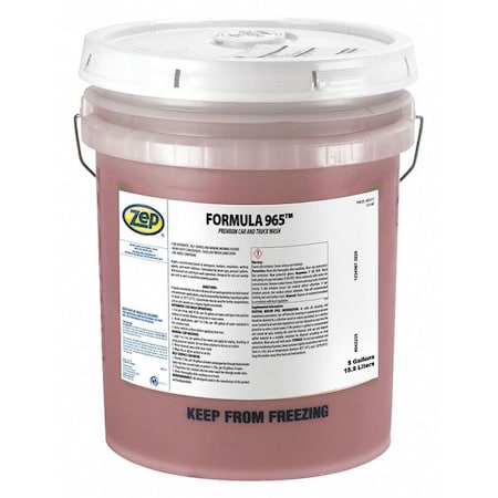 35 Lb. Heavy-Duty Powdered Car And Truck Wash Pail, Pink, Formula 965