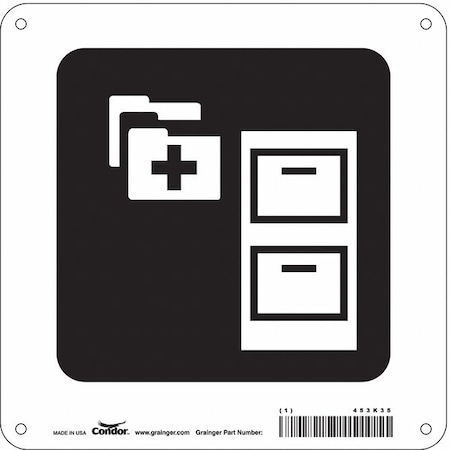 Hospital Sign,8 H X 8 W,0.032 Thick, 453K35