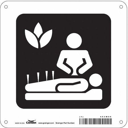 Hospital Sign,8 H X 8 W,0.055 Thick, 453M06