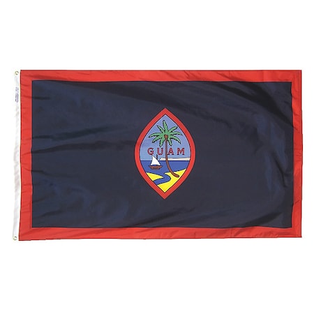 Country Flag,Seal Of Guam,4 Ft. H