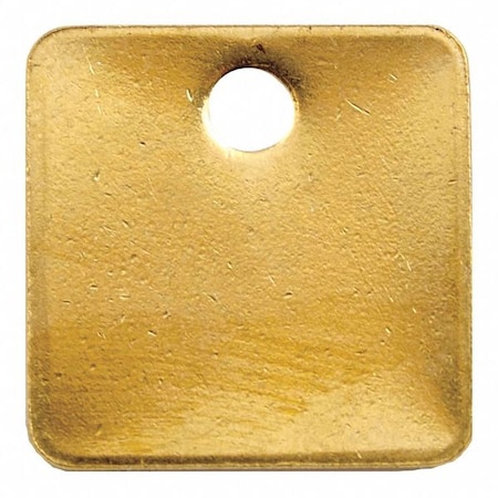 Tag,Brass,Yl,1-1/4 H X 1-1/4 W,PK100