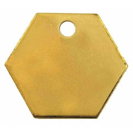 Tag,Brass,Yl,1-1/4 H X 1-1/4 W,PK100