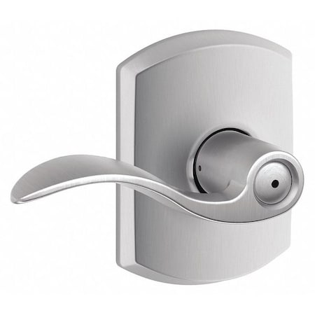 Door Lever Lockset,Satin Chrome,Privacy