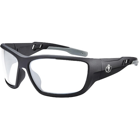 Safety Glasses, Traditional Clear PC Decenter Lens, Anti-Fog, Scratch-Resistant