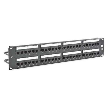 Patch Panel,3.46in.H,6 Category,Steel