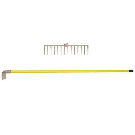 Rake,Fiberglass Handle,14-1/4W,60-1/4L