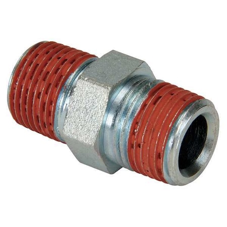 FZ1617, High Pressure Fitting, Hex Nipple, 10,000 Psi, Connection 3/8 NPTF Male To 3/8 NPTF Male