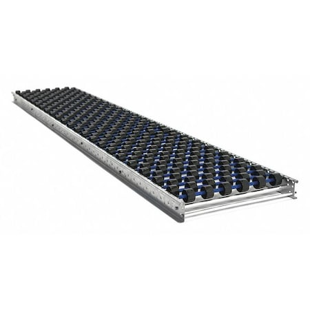 Flow Rack Conveyor, Roller Type, 4 Ft L, 12 In W, 50 Lb/ft Max Load Capacity