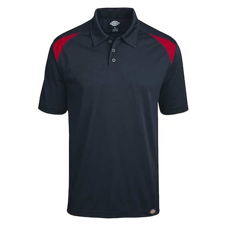 Short Sleeve Polo,Black English Red,XL