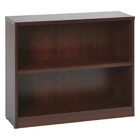 Bookcase,36 Wx12 Dx30 H,Mahogany