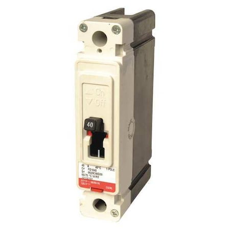 Molded Case Circuit Breaker, 20 A, 347V AC, 1 Pole, Free Standing Mounting Style, FD Series