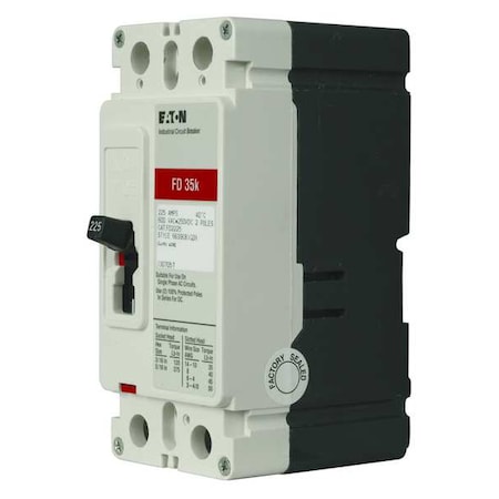 Molded Case Circuit Breaker, 15 A, 600V AC, 2 Pole, Free Standing Mounting Style, FD Series