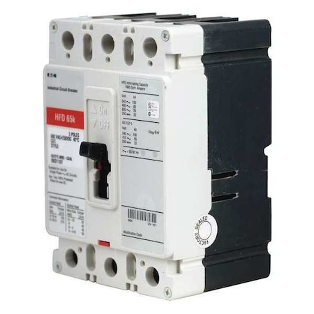 Molded Case Circuit Breaker, 40 A, 600V AC, 3 Pole, Free Standing Mounting Style, HFD Series