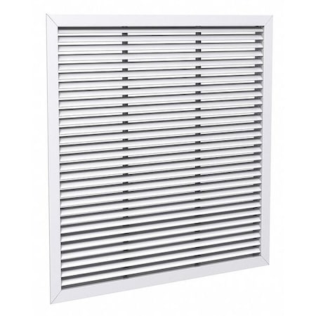 Lay-In Mount Return Air Grille, 22 X 22, White, Steel