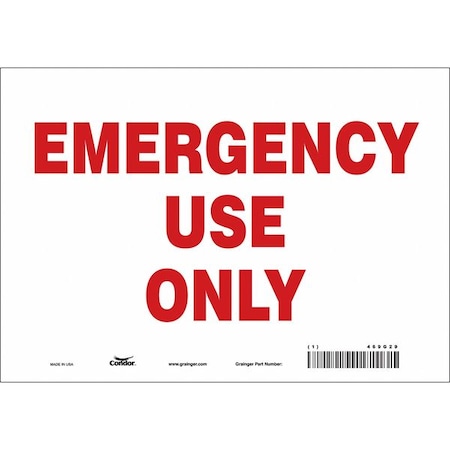 Safety Sign,10 W,7 H,0.004 Thickness, 469G29